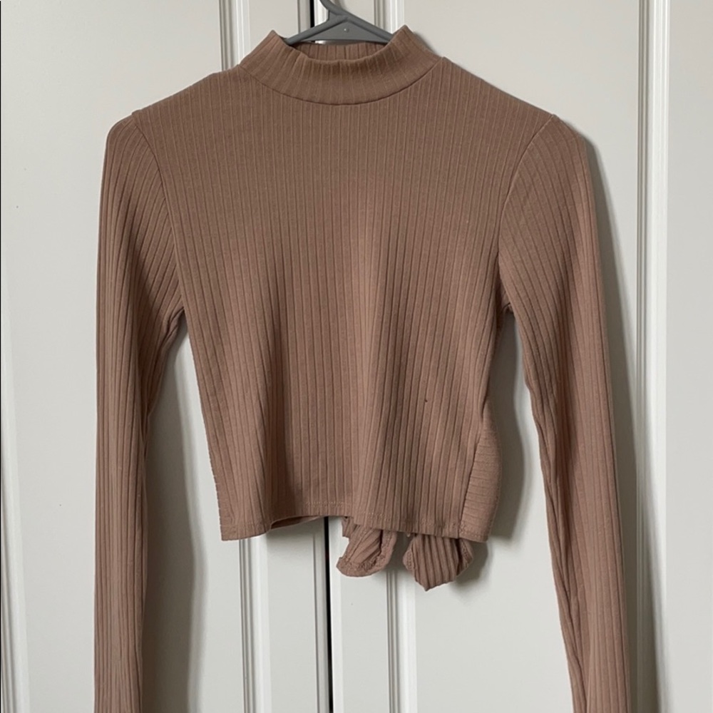 Open back turtle neck